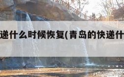 青岛快递什么时候恢复(青岛的快递什么时候恢复)